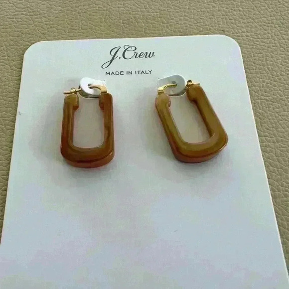 J Crew Made in Italy Acetate Hoop Earrings - Picture 4 of 4